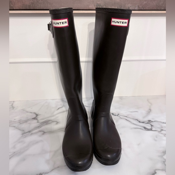 Hunter Dark Olive Green with Fleece Liner Socks Size 8 - Picture 4 of 8